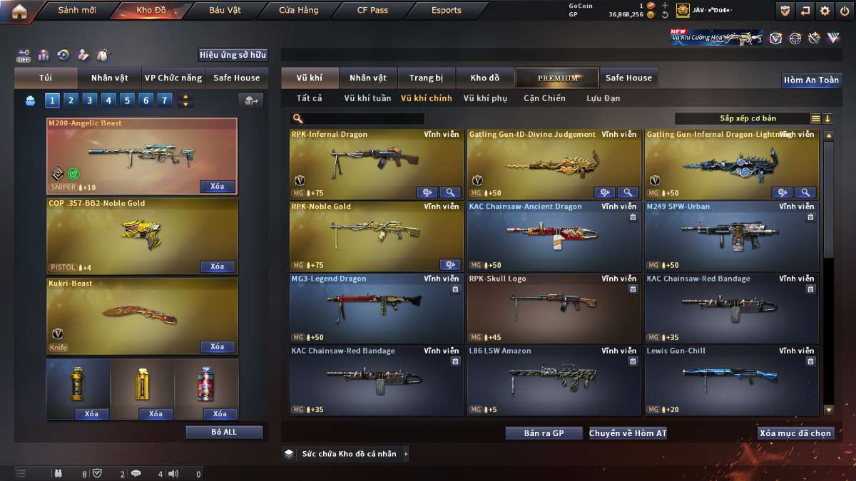 shop acc cf uy tin gia re